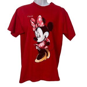 Vintage Minnie Mouse Florida T Shirt Adult Medium Red Sherrys Best Disney